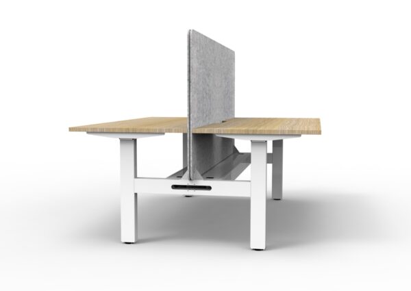 Boost  Static Back to Back Workstation with Screen and Cable Tray - Image 3