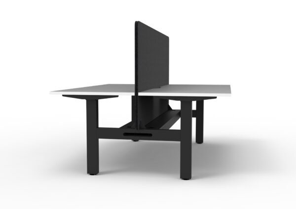 Boost  Static Back to Back Workstation with Screen and Cable Tray - Image 2