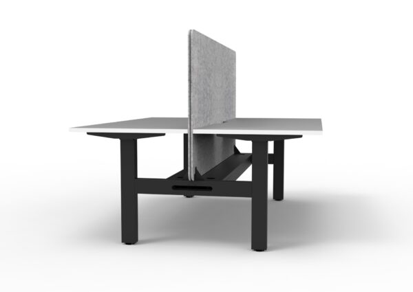 Boost  Static Back to Back Workstation with Screen and Cable Tray - Image 2