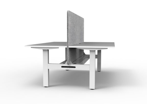 Boost  Static Back to Back Workstation with Screen and Cable Tray - Image 2