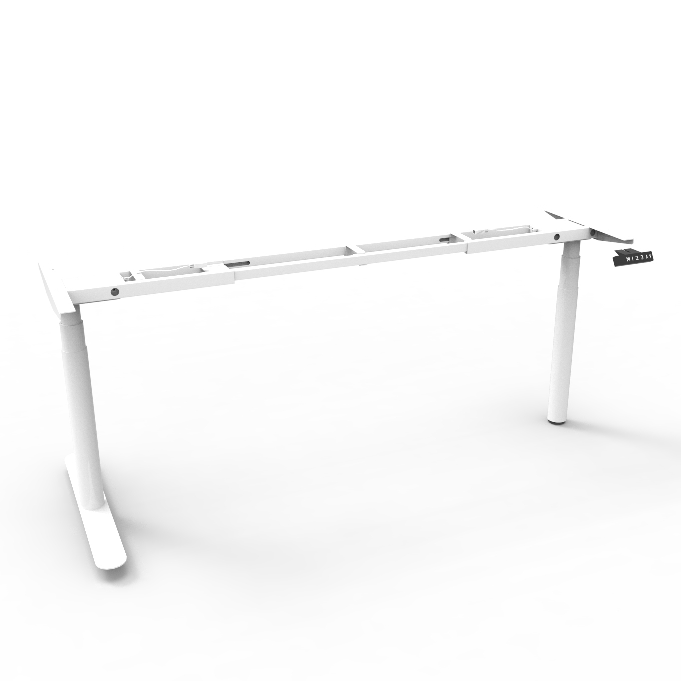 Rapidline Halo+ Executive Height Adjustable Desk Frame – White Satin