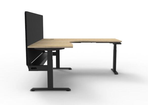 Boost Crank Corner Workstation with Screen and Cable Tray - Image 4