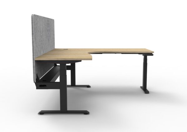 Boost Crank Corner Workstation with Screen and Cable Tray - Image 4