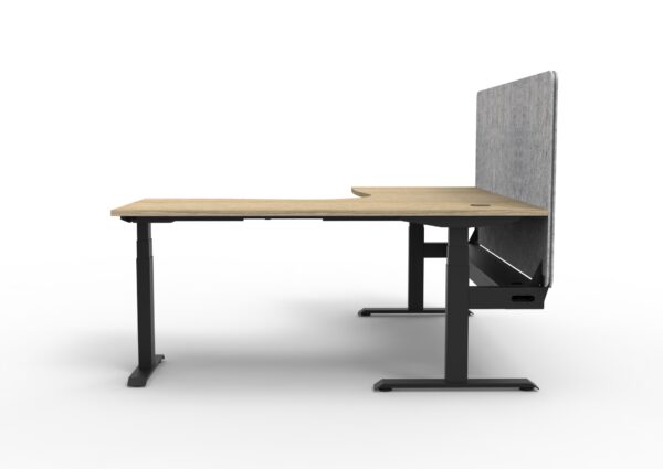 Boost Crank Corner Workstation with Screen and Cable Tray - Image 2