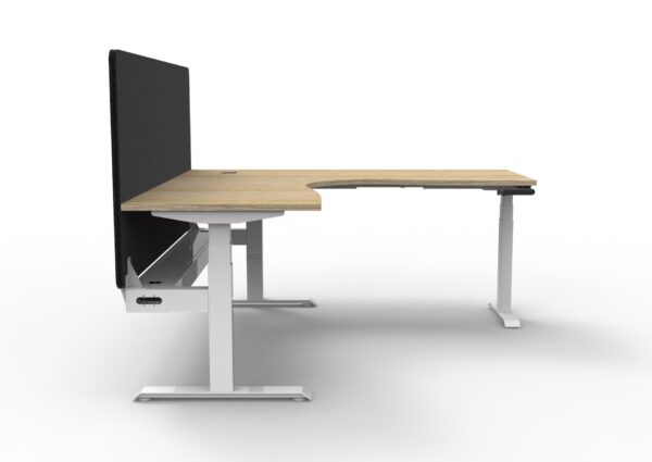 Boost Crank Corner Workstation with Screen and Cable Tray - Image 4