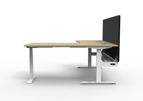 Boost Crank Corner Workstation with Screen and Cable Tray - Image 2