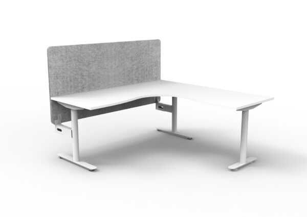 Halo Static Corner Workstation with Screen
