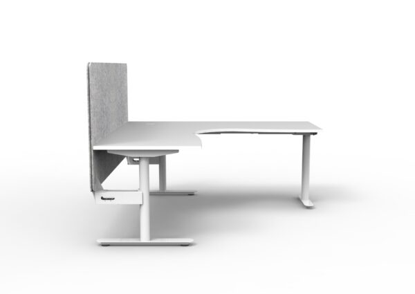 Halo Static Corner Workstation with Screen - Image 2