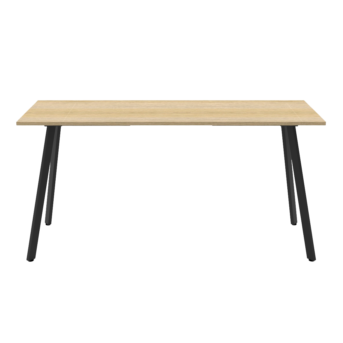 Rapidline Eternity High Bar Table 2100mm W x 750mm D x 1050mm H – Natural Oak Top & Black Satin Base