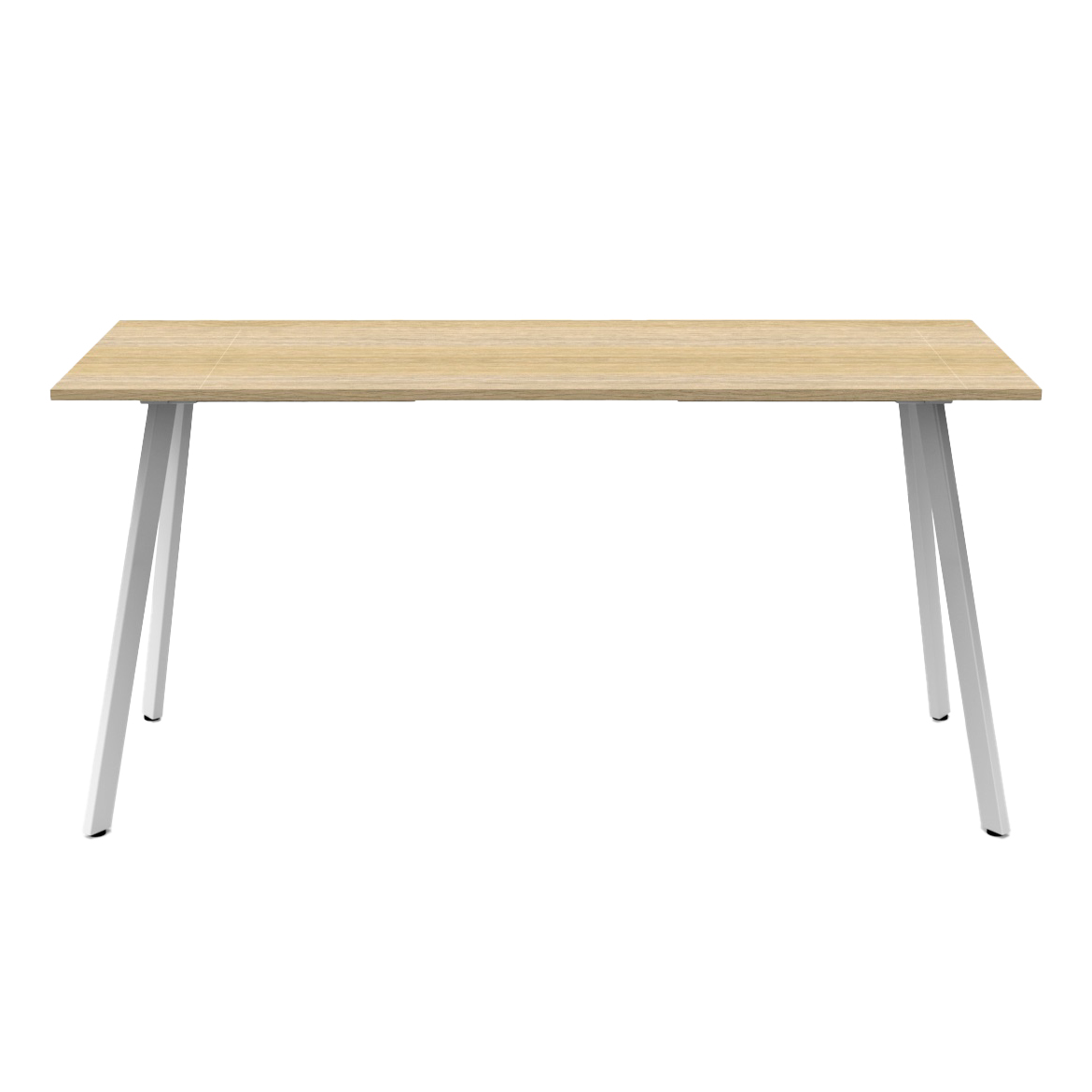 Rapidline Eternity High Bar Table – 2100mm W x 750mm D x 1050mm H | Natural Oak Top, White Satin Base