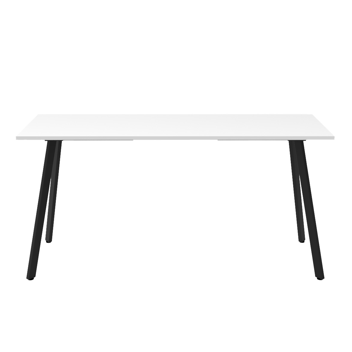 Rapidline Eternity High Bar Table – 2100mm W x 750mm D x 1050mm H | Natural White Top, Black Satin Base