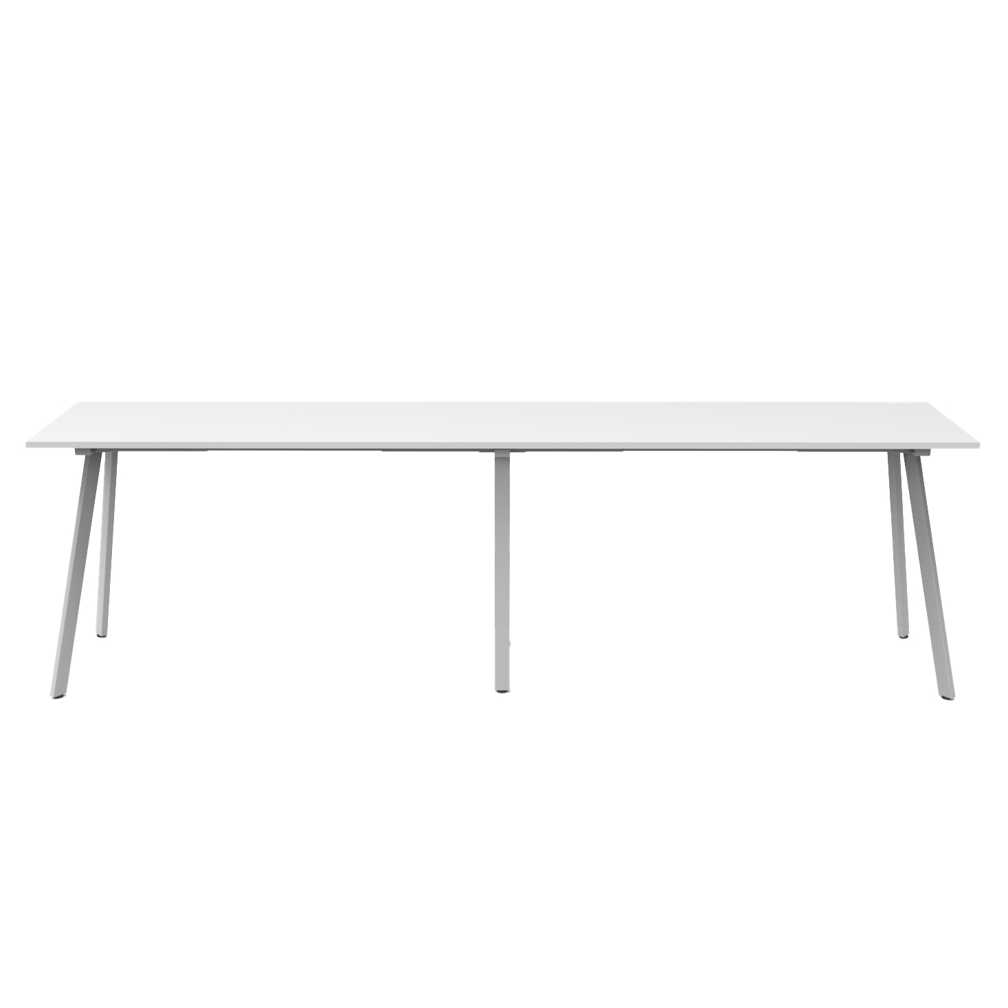 Rapidline Eternity High Bar Table – 3600 x 750 x 1050mm, Natural White Top & White Satin Base