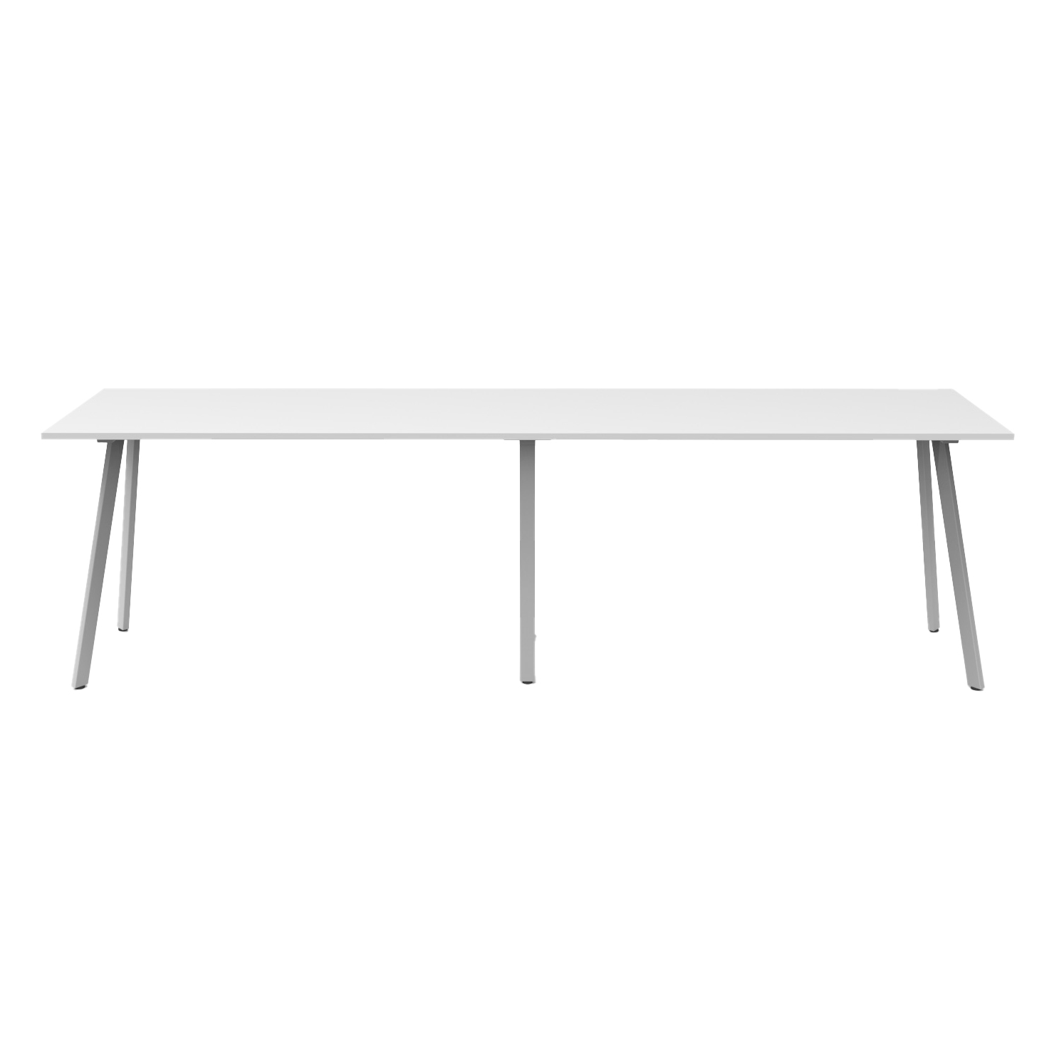 Rapidline Eternity High Bar Table – Natural White Top, White Satin Base (3600 × 900 × 1050mm)