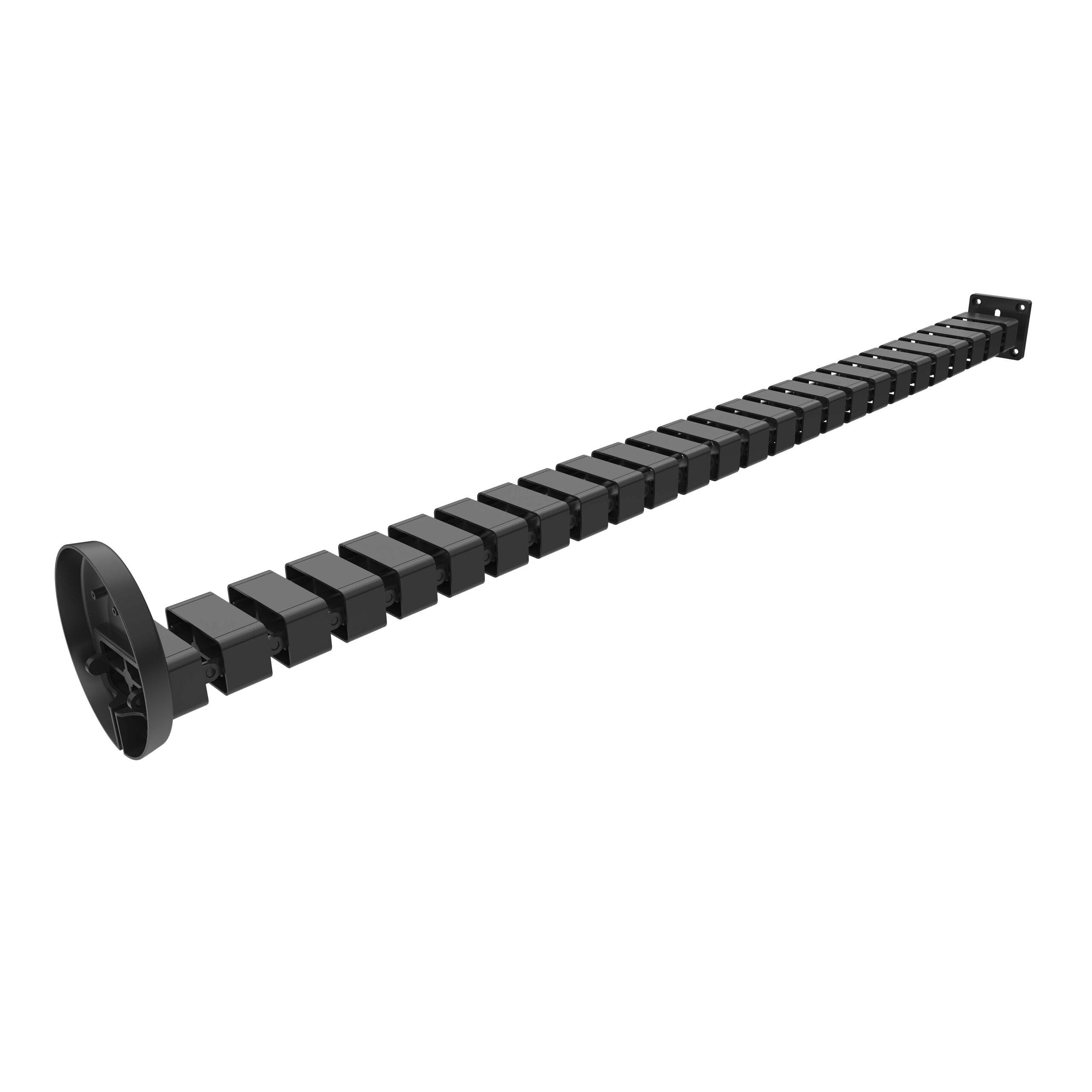 Rapidline Desk to Floor Cable Snake – 4 Channels, Black