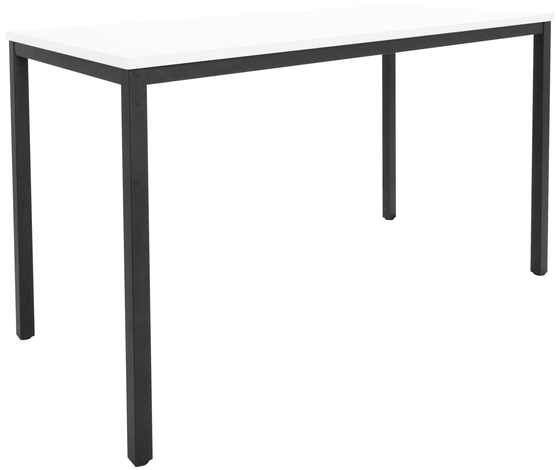 Rapidline Drafting Height Steel Frame Table – 1800×900mm, Natural White Top & Black Powder-Coated Frame