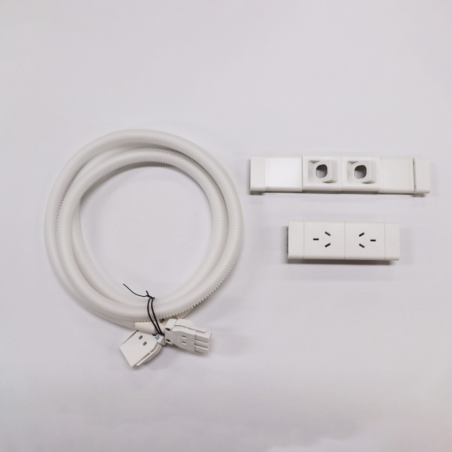 Rapidline Boost+ Power & Data – White | Fits 1500mm Workstation Cable Tray