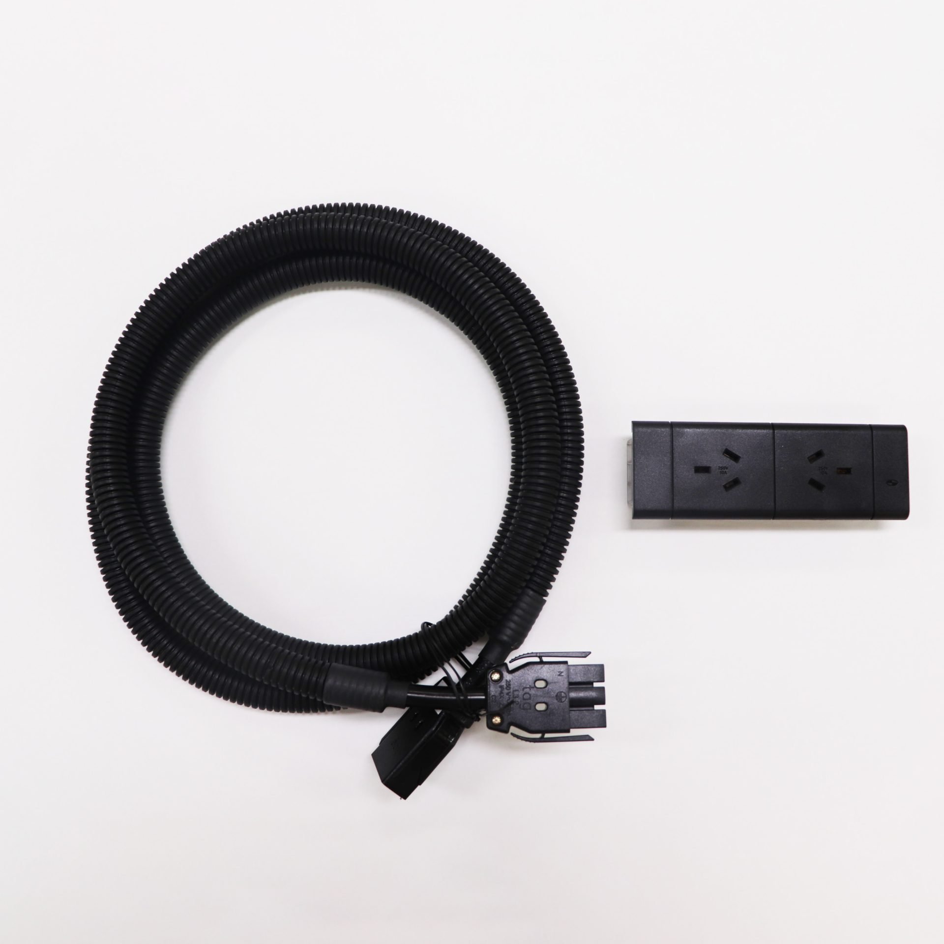 Rapidline Boost+ Power Module – 2x GPO, Black, Fits 1200mm Workstations