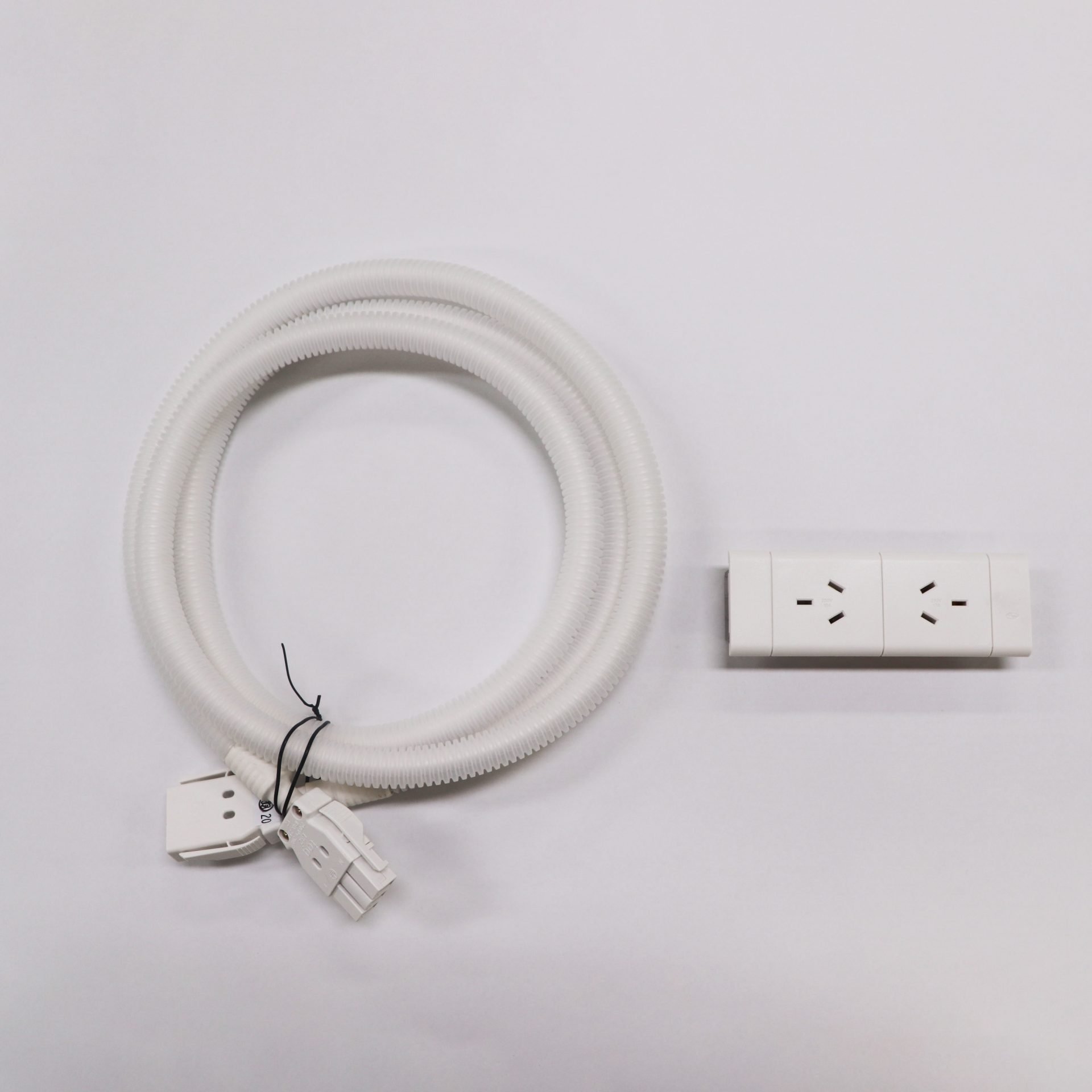 Rapidline Boost+ Power Module – 2x GPO, White, Fits 1200mm Workstations