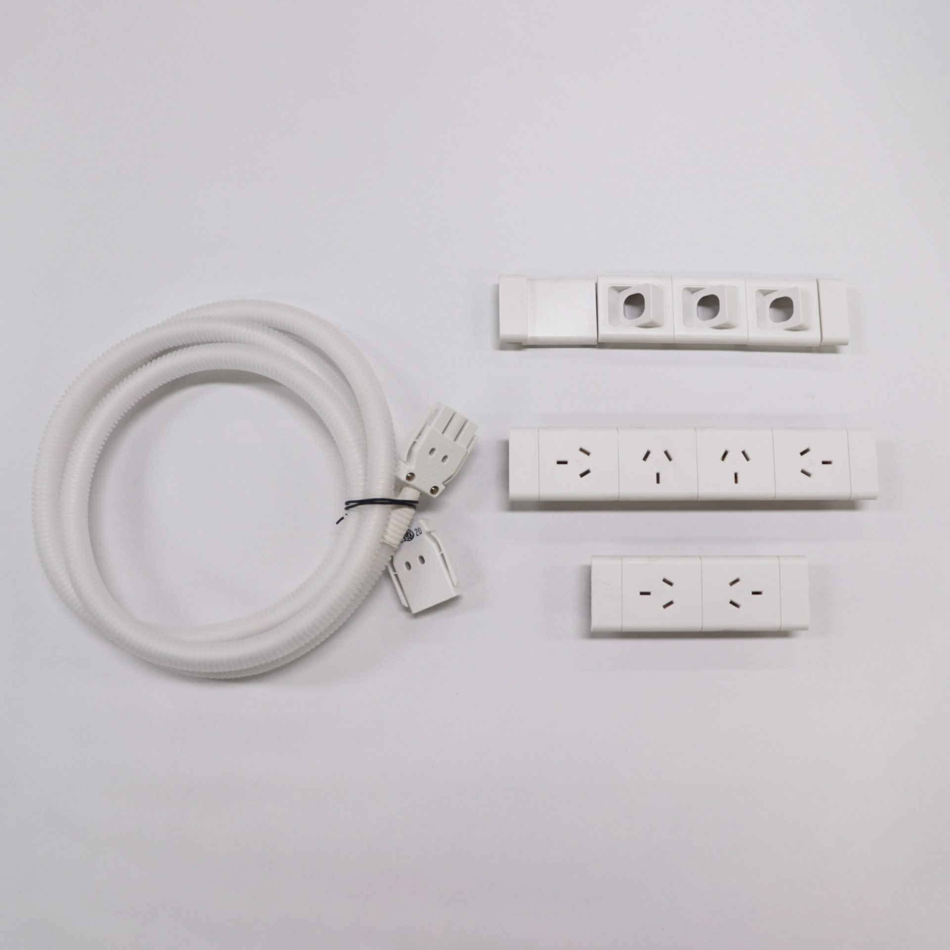 Rapidline Boost+ Power & Data | 6 GPO + 3 Data Ports | White | Fits 1800mm Workstations