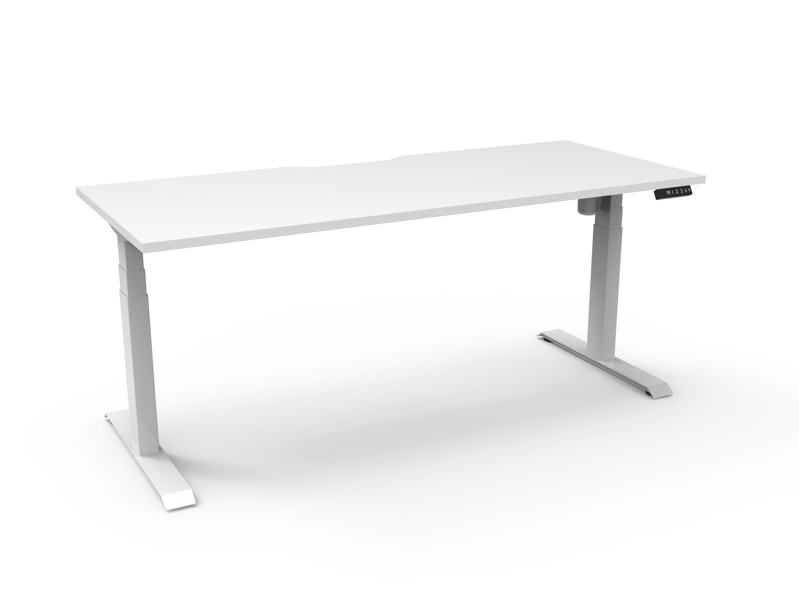 Rapidline Boost Light Sit-Stand Desk – 1800×750mm, Natural White Top, White Satin Frame