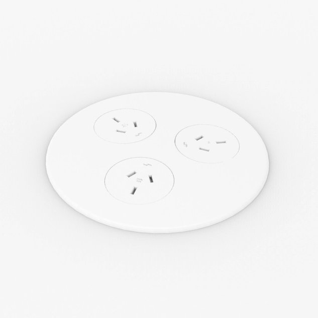 Rapidline CMS Blinky Charging Station | 3 GPO Outlets | White | 500mm Tag Connector Lead