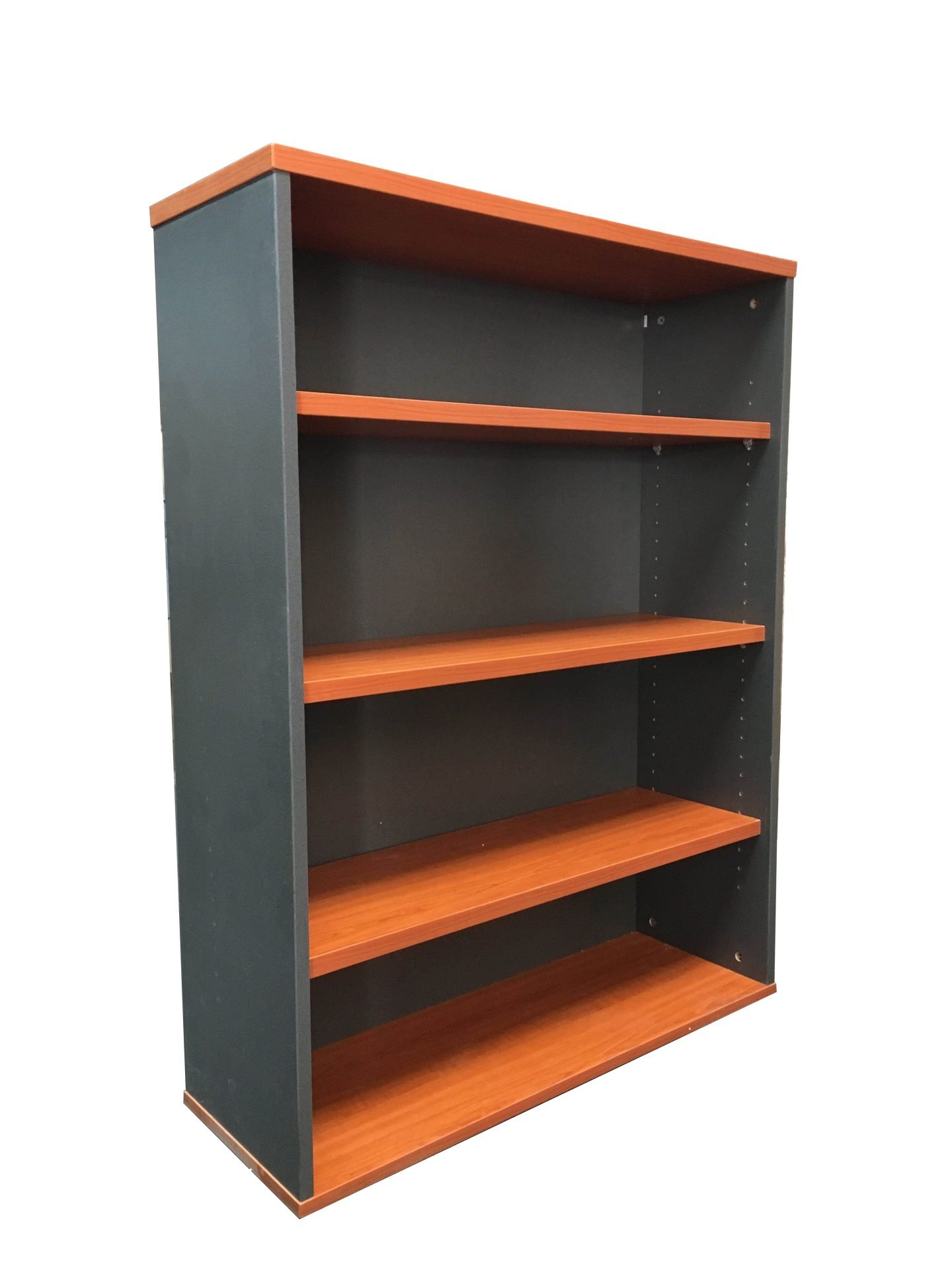 Rapid Worker Bookcase 1200mm H × 900mm W × 315mm D – Cherry & Ironstone