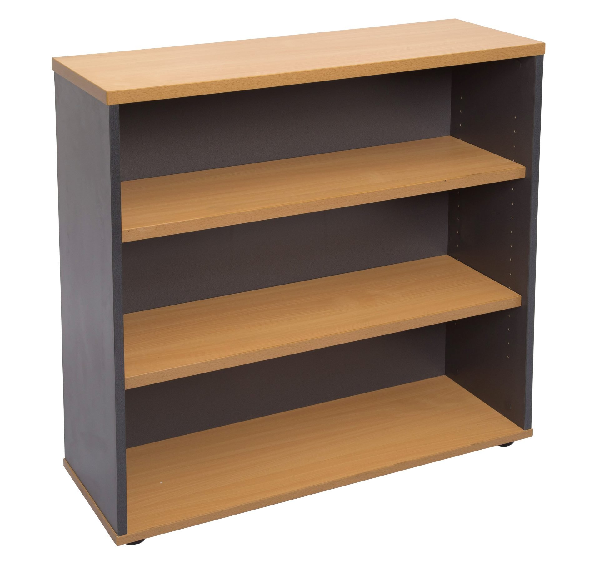 Rapidline Rapid Worker Bookcase – 900mm H × 900mm W × 315mm D | Beech & Ironstone
