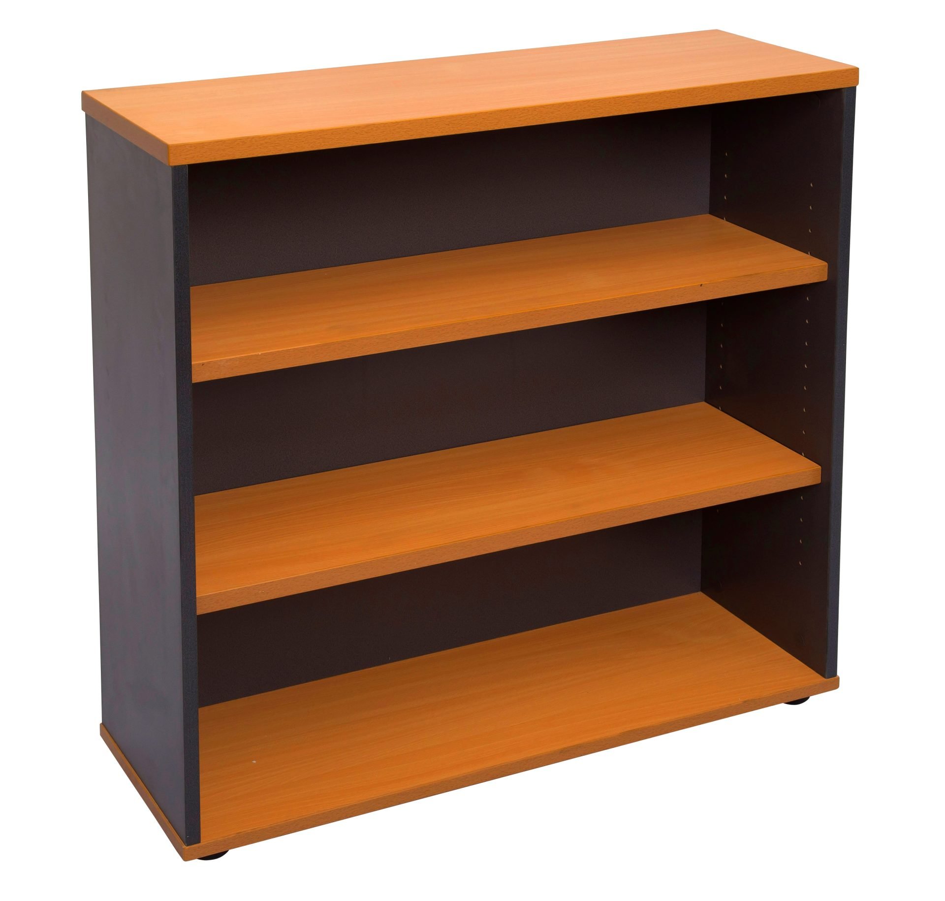 Rapidline Rapid Worker Bookcase – 900mm H × 900mm W × 315mm D | Cherry & Ironstone