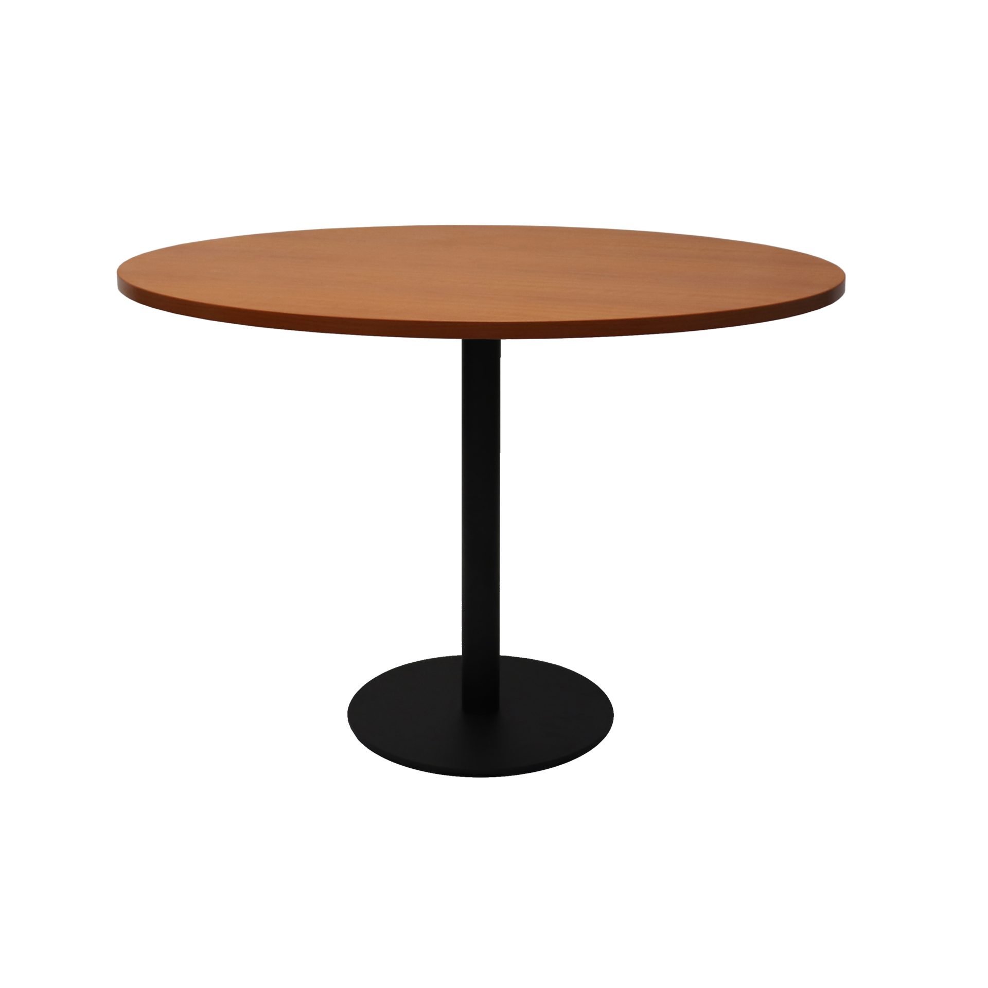 Rapidline Estilo Round Table – 1200mm Cherry Top, Black Pedestal Base | 5-Year Warranty