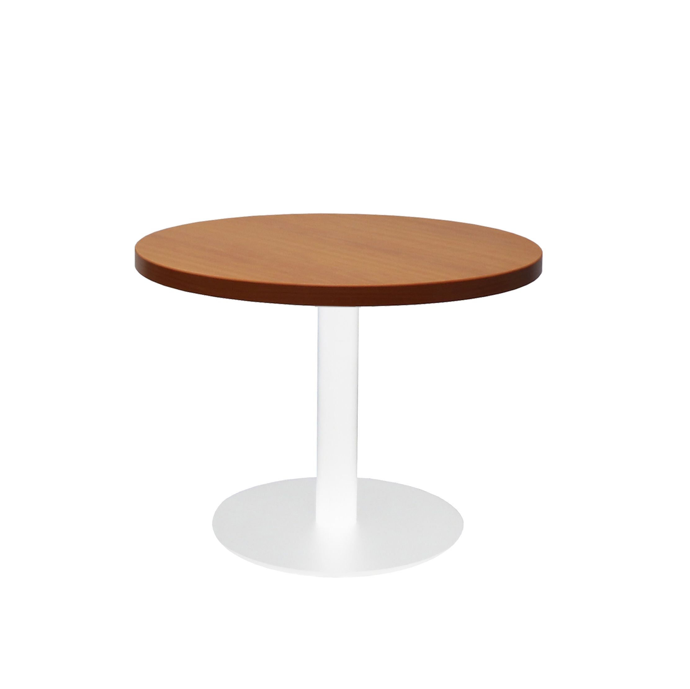 Rapidline Estilo Round Coffee Table – 600mm Cherry Top, White P/C Base