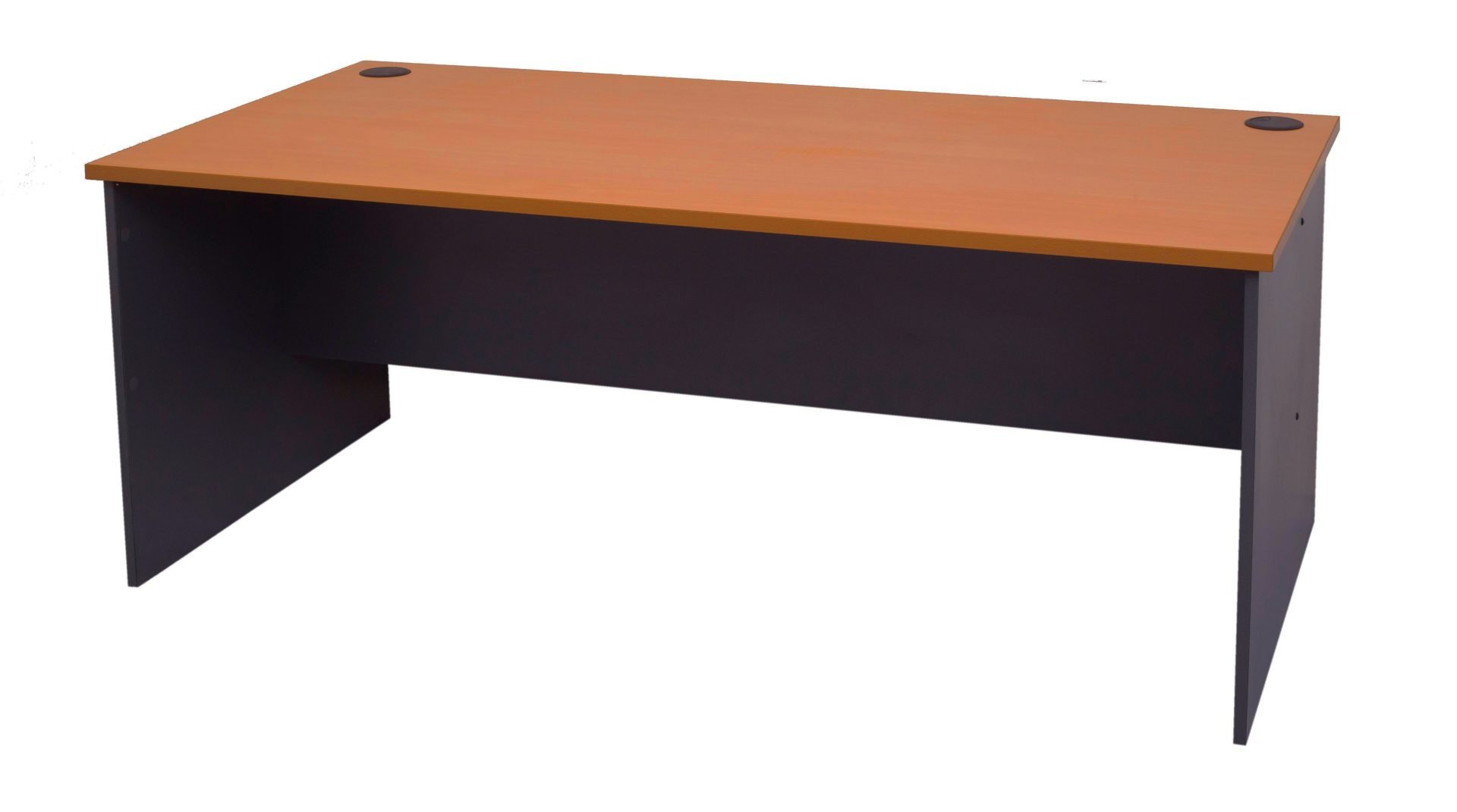 Rapidline Rapid Worker Slab End Desk – 1500 x 750 x 730mm, Cherry Top & Ironstone Base