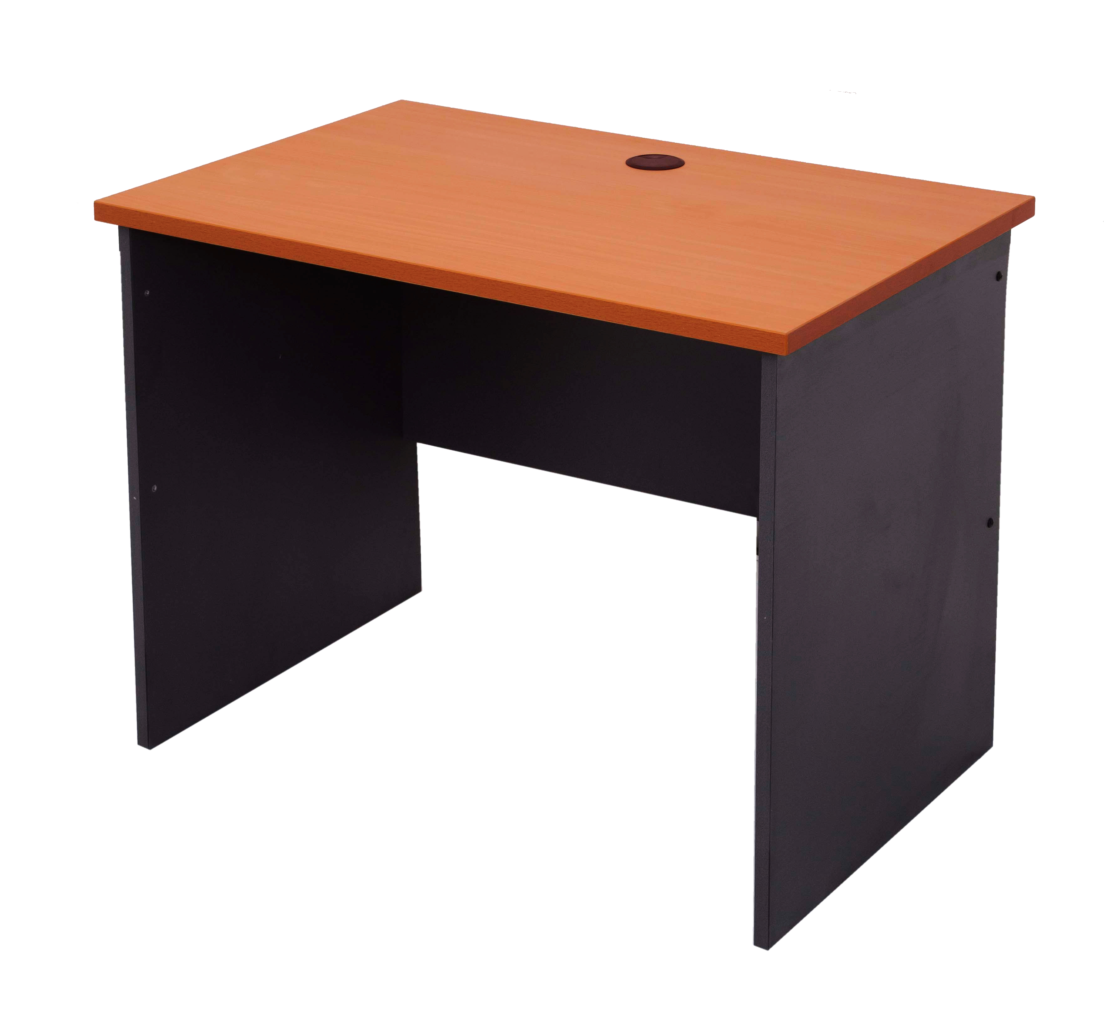 Rapidline Rapid Worker Slab End Desk – 900 x 600mm, Cherry Top & Ironstone Base