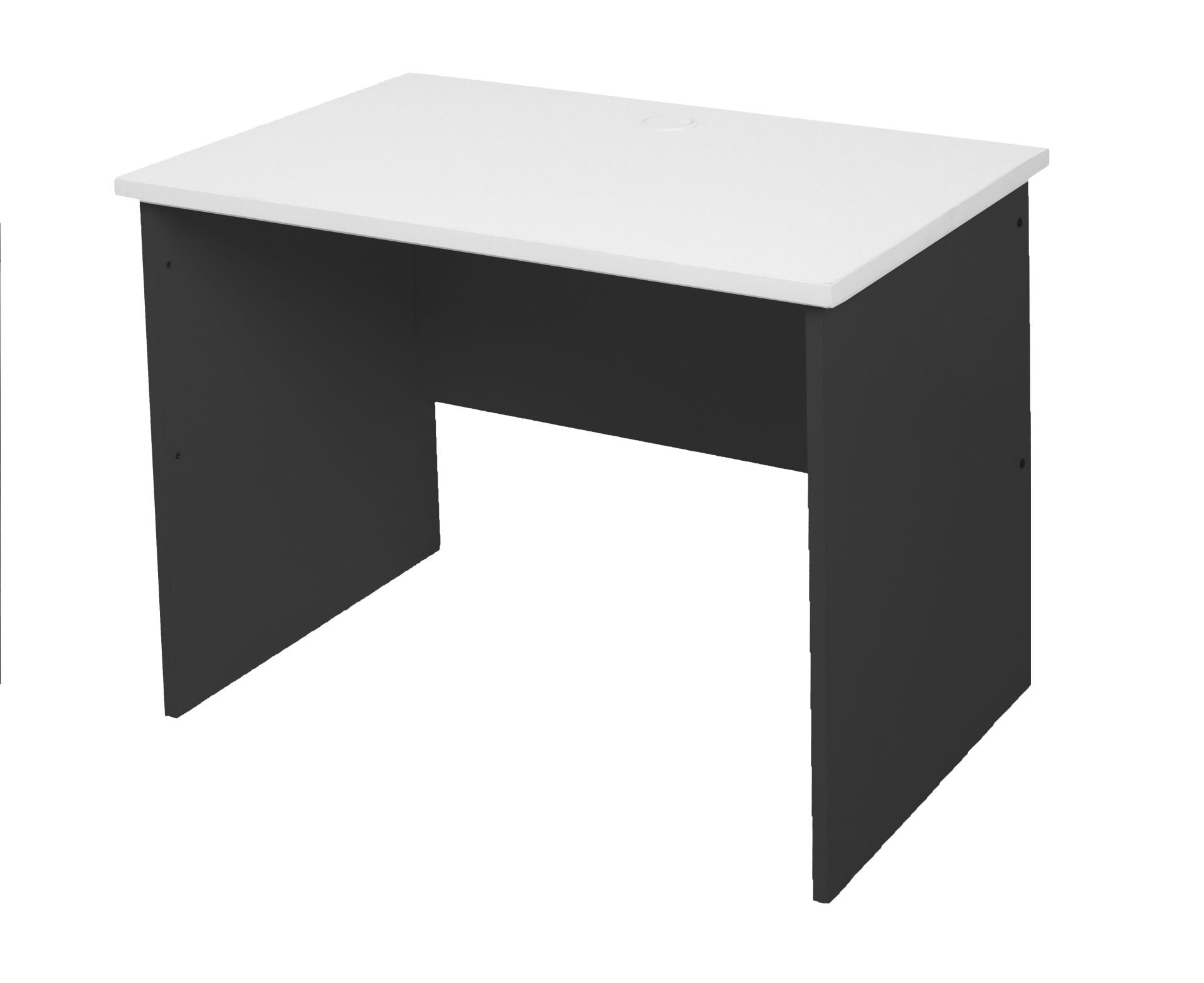 Rapidline Rapid Worker Slab End Desk – 900 x 600mm, Natural White Top & Ironstone Base