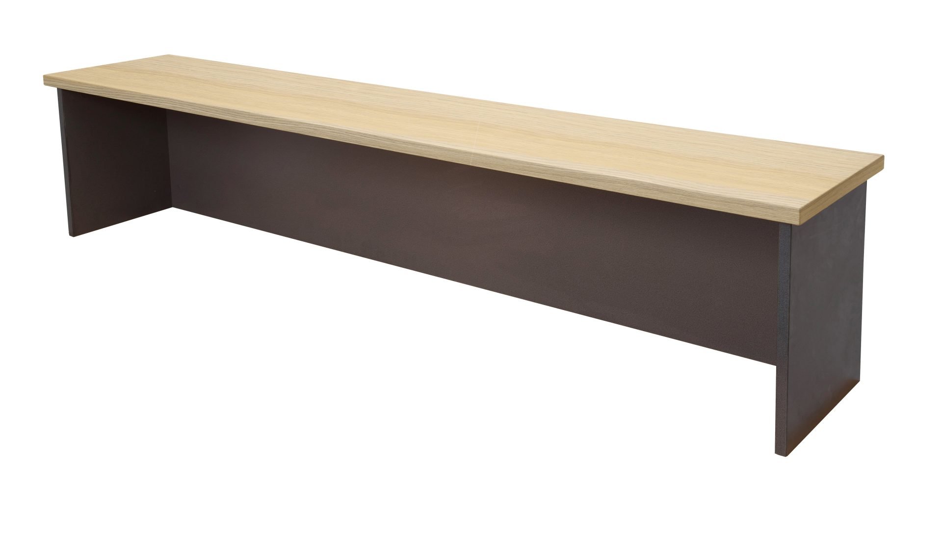 RAPIDLINE Rapid Worker Rectangular Reception Hob – 1500mm W x 350mm D x 400mm H – Natural Oak & Ironstone