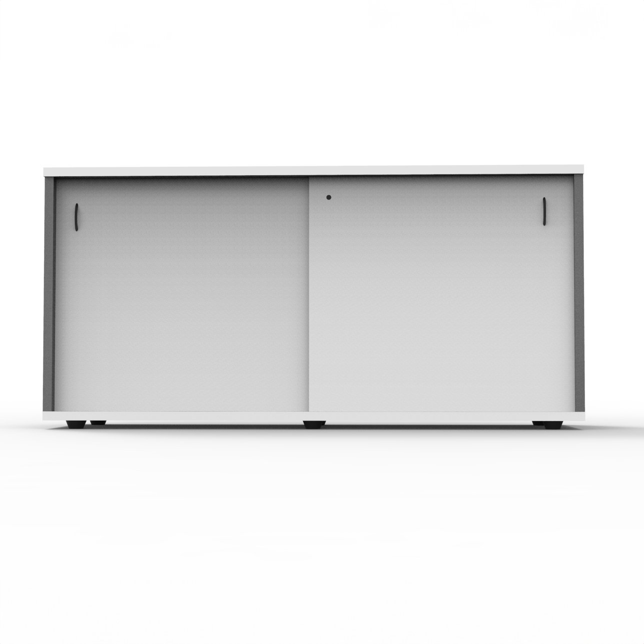 Rapid Worker Sliding Door Credenza – 1500mm W x 450mm D x 730mm H | Natural White & Ironstone | Rapidline