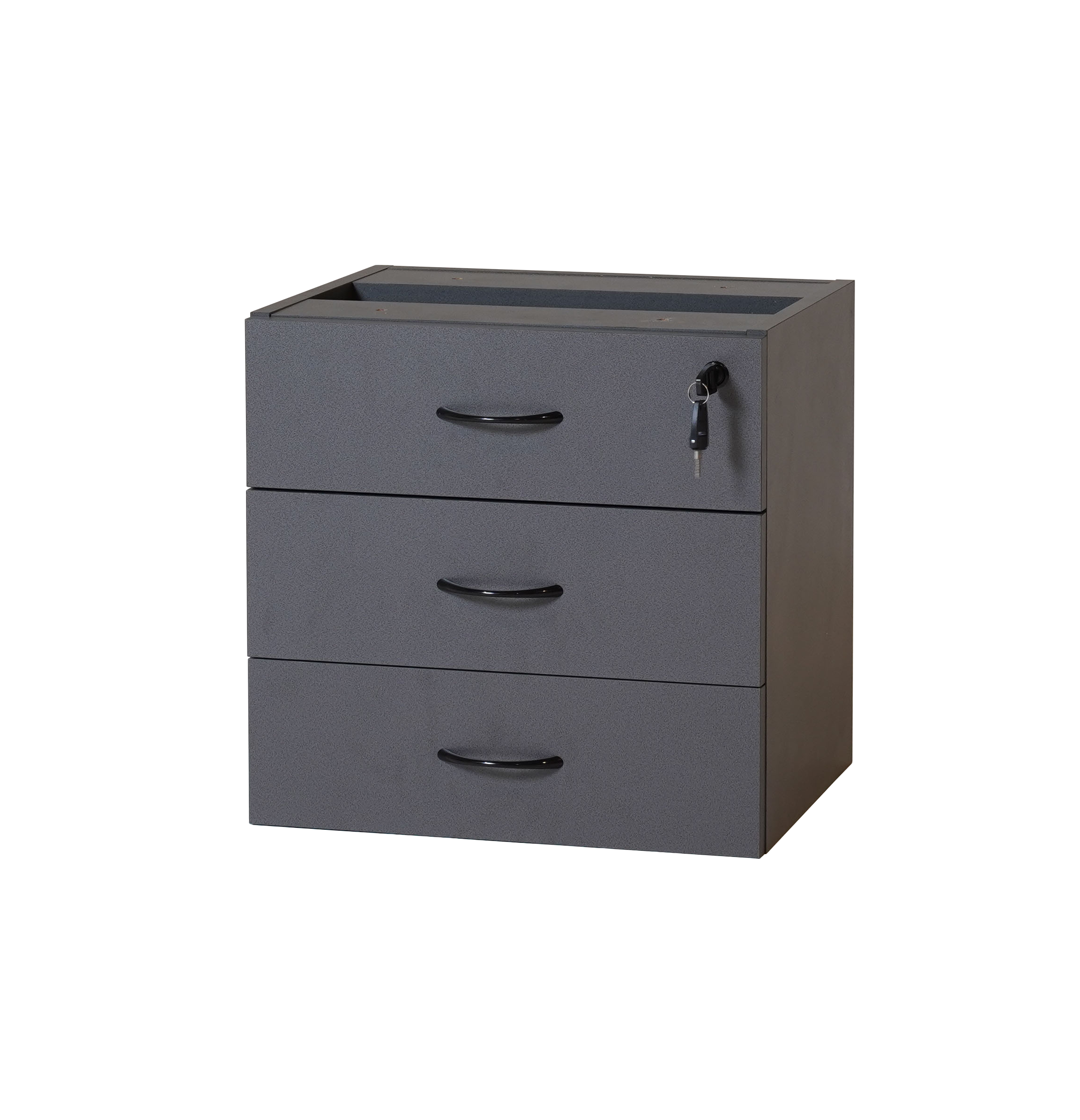 Rapidline Rapid Worker Mobile Pedestal – 3 Personal Drawers, Ironstone | 5-Year Warranty