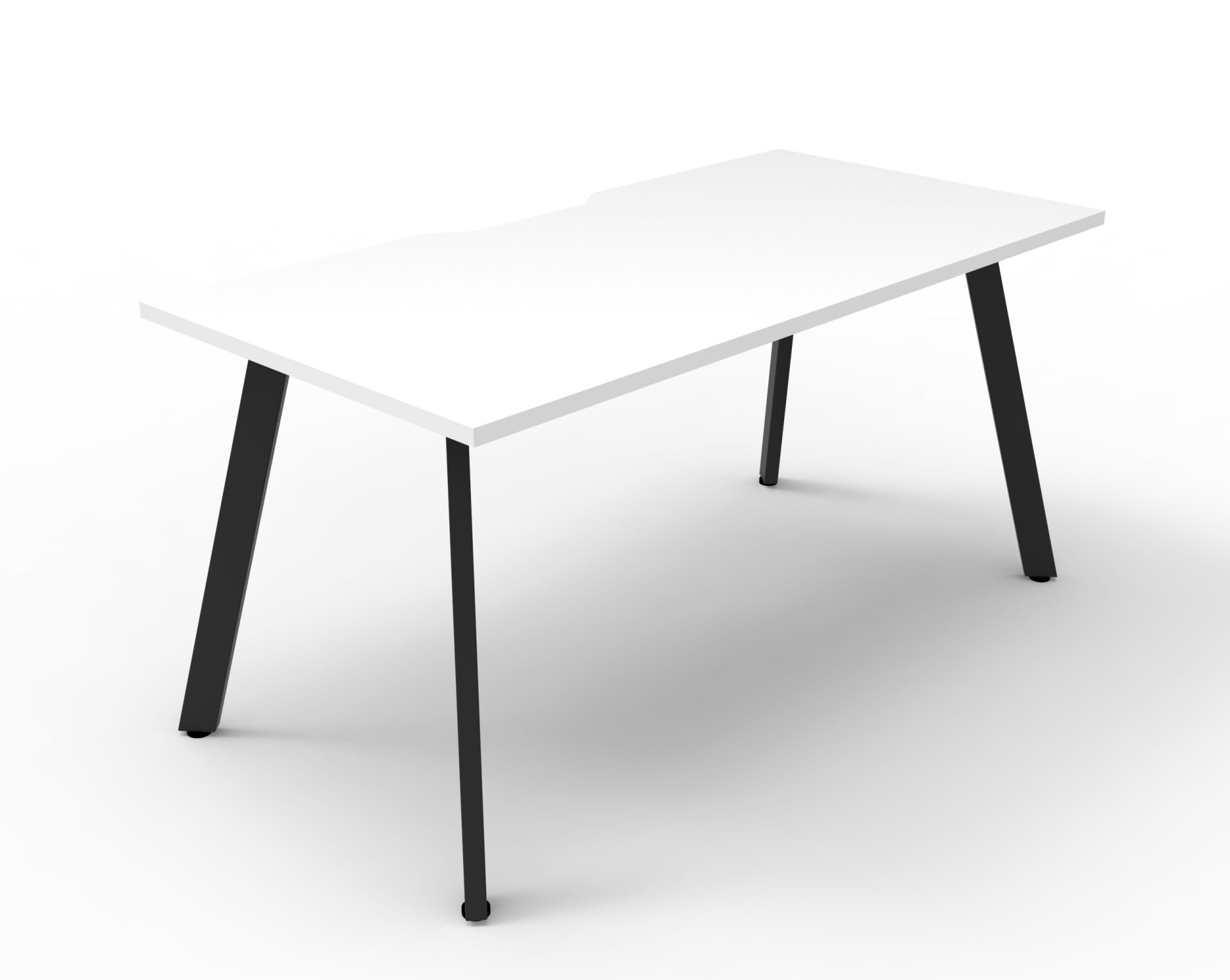 Rapidline Eternity Standalone Desk – 1800 x 750mm, Natural White Top, Black Satin Base