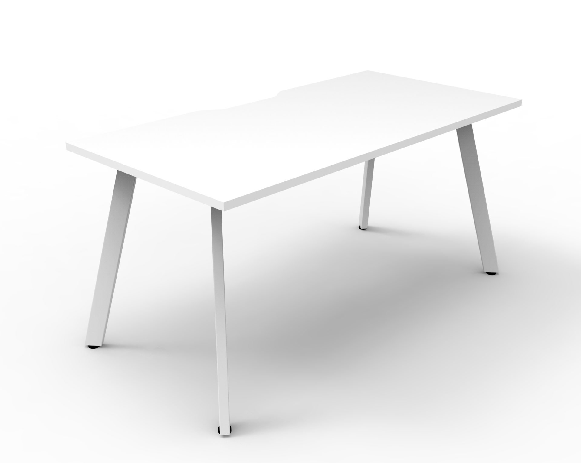 Rapidline Eternity Standalone Desk – 1800 x 750mm, Natural White Top, White Satin Base