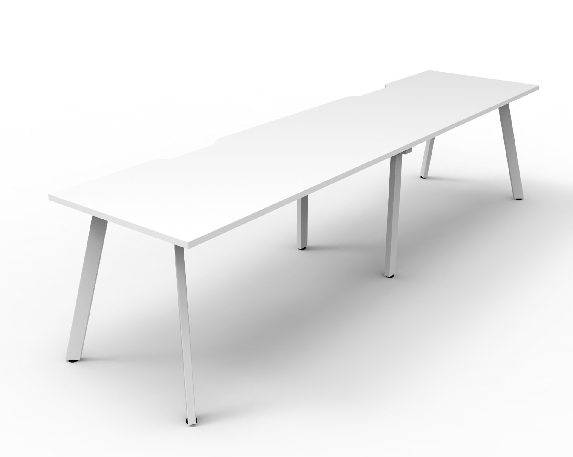 Rapidline Eternity Single-Sided Workstation – 1800 x 750mm, Natural White Top, White Satin Base