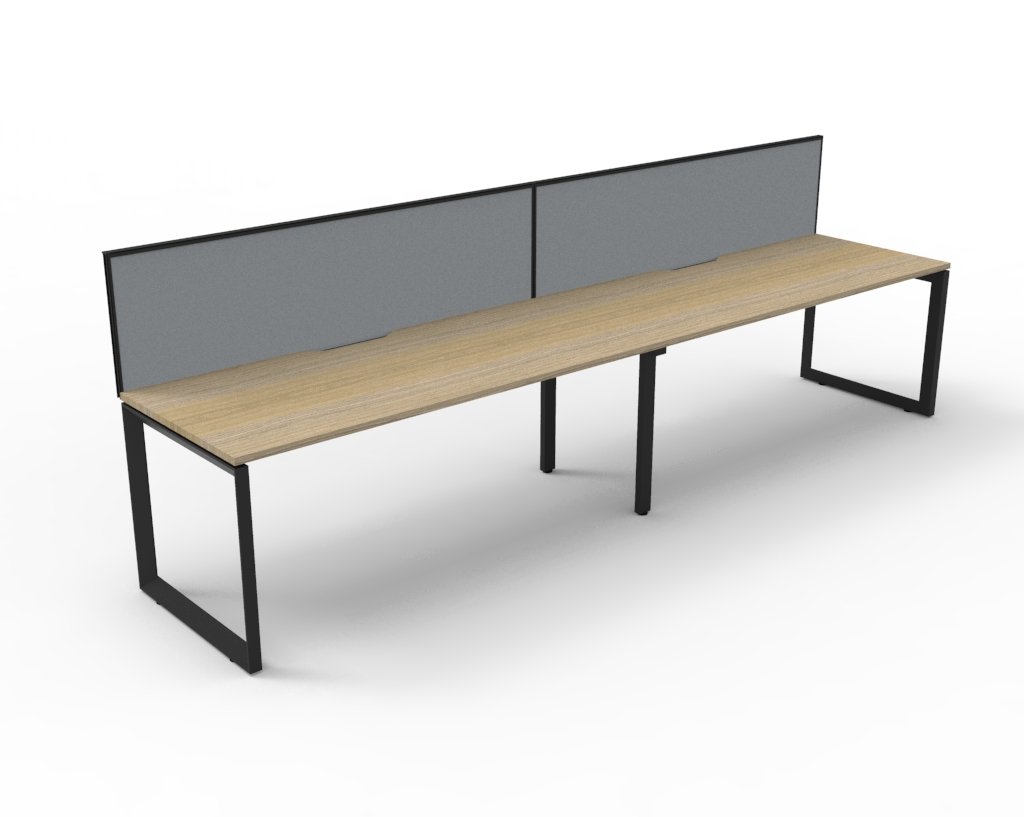 Rapidline Infinity Pod of 2 – 1200×750mm Each, Natural Oak Top, Black Satin Base, Grey SHUSH30 Screen