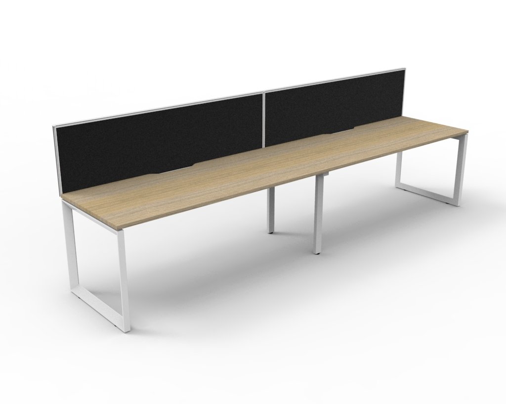 Rapidline Infinity Pod of 2 – 1200×750mm Each, Natural Oak Top, White Satin Base, Black SHUSH30 Screen