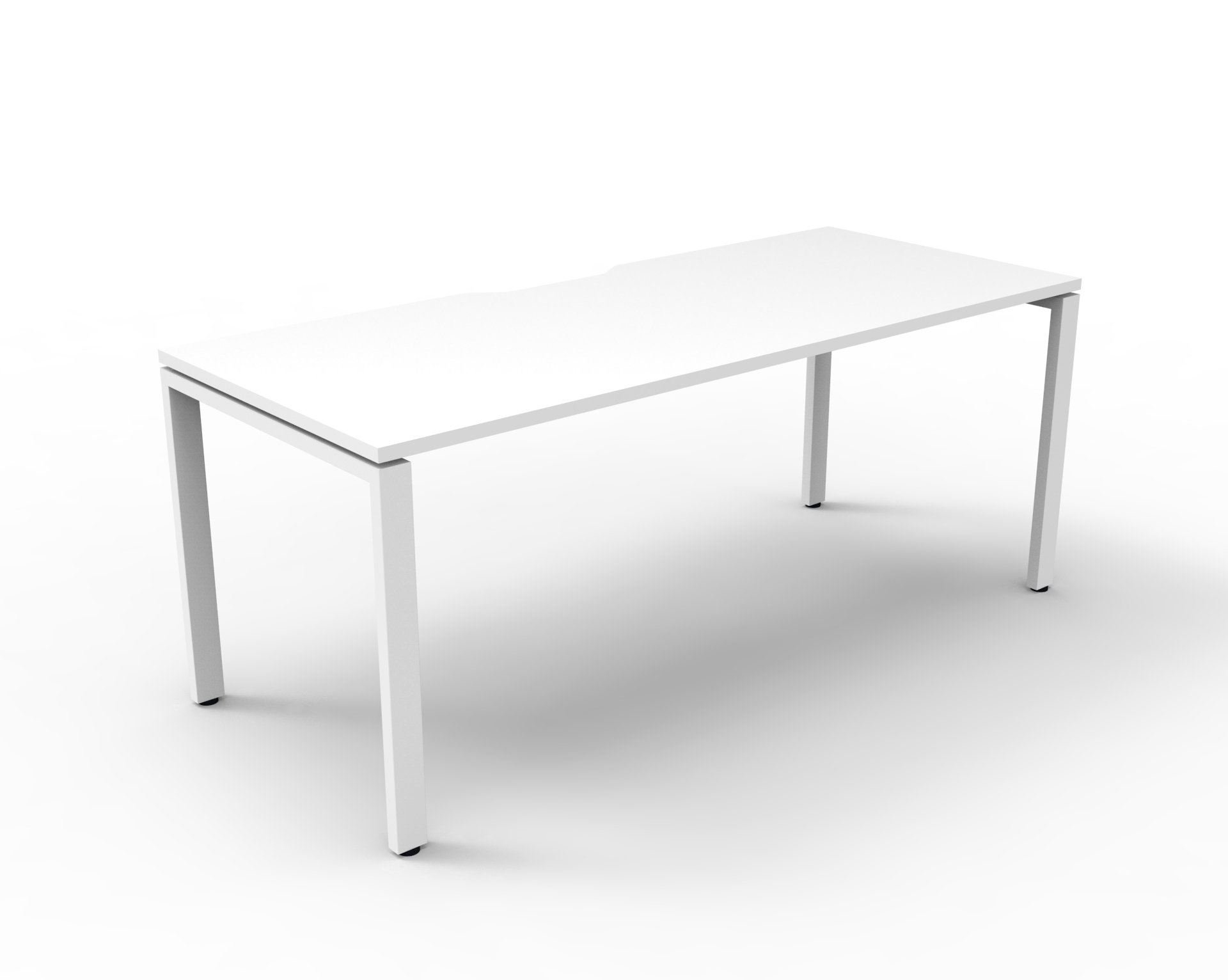 Rapidline Infinity Standalone Desk – 1200 × 750mm, Natural White Top & White Satin Base