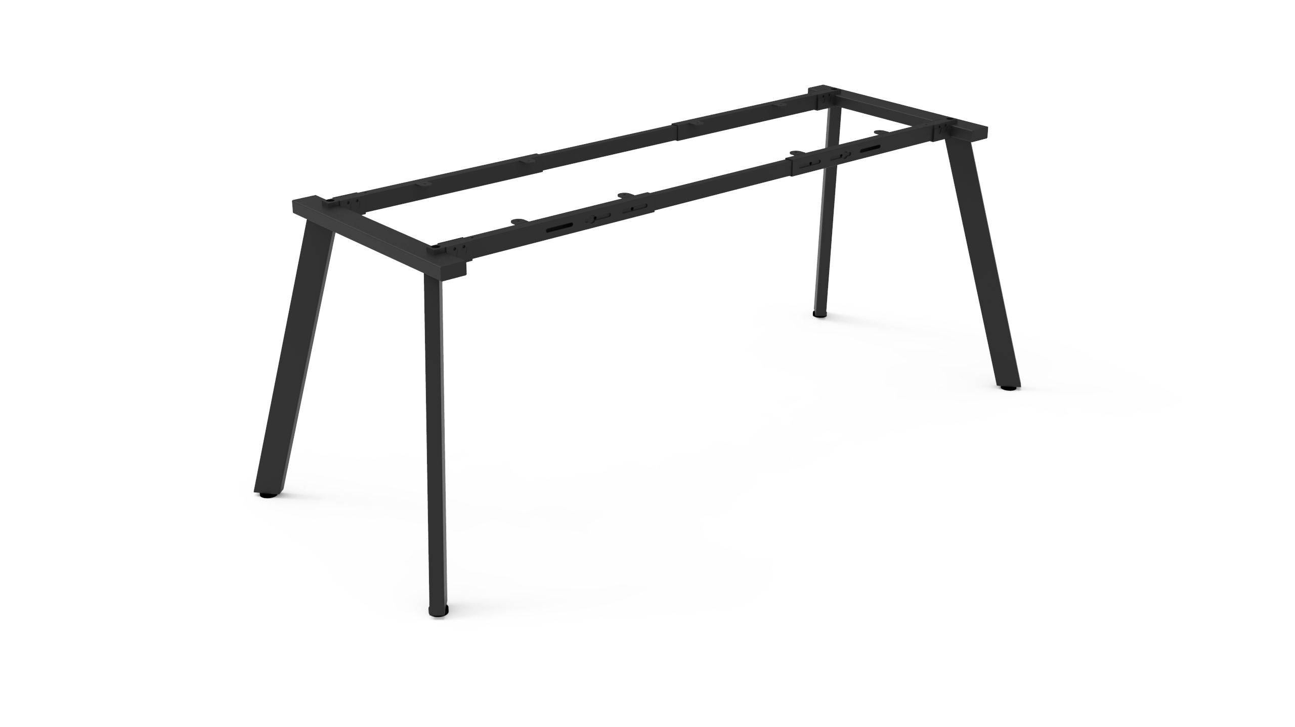 Rapidline Eternity Meeting Table Frame – 2650–3750mm W × 1200mm D × 705mm H, Black Satin