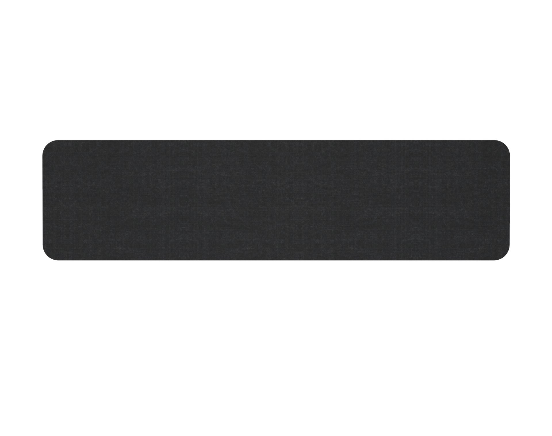 Rapidline Desk Mounted Eco Panel Screen – Black | 1500mm W x 384mm H | Frameless, Radial Corners