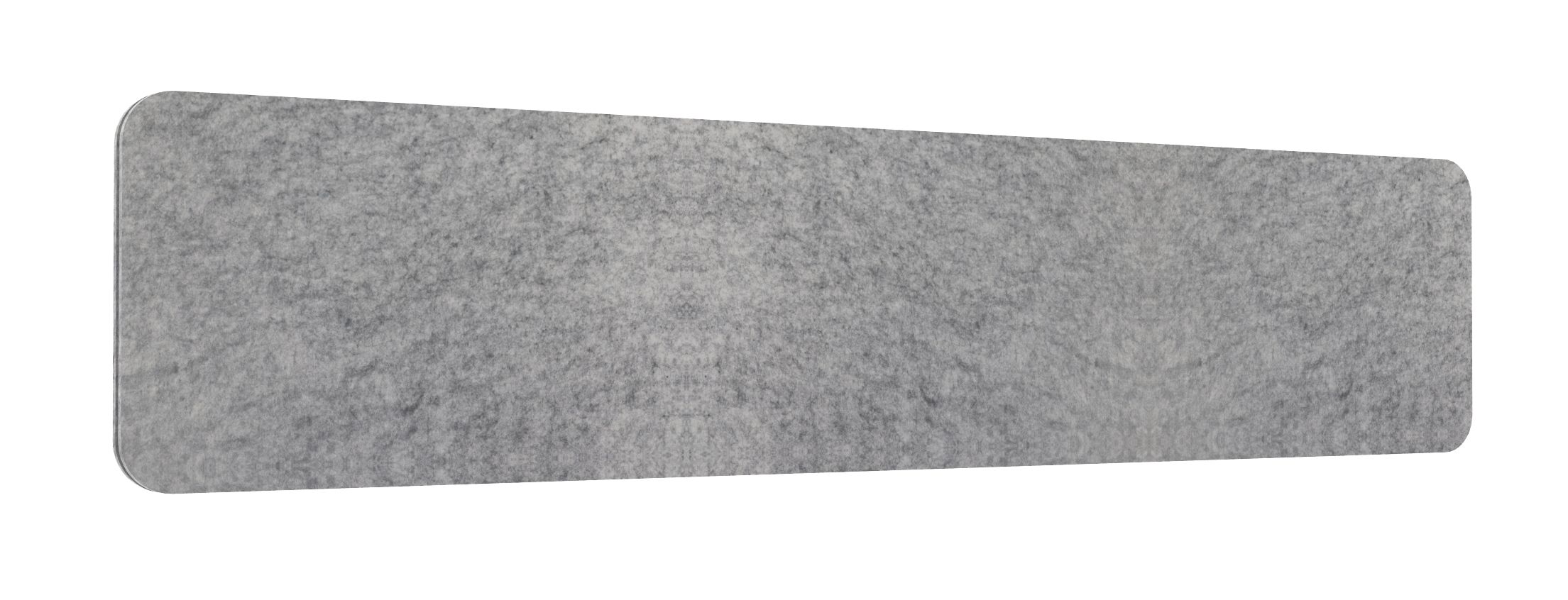 Rapidline Desk Mounted Eco Panel Screen – Marble Grey | 1800mm W x 384mm H | Frameless with Radial Corners