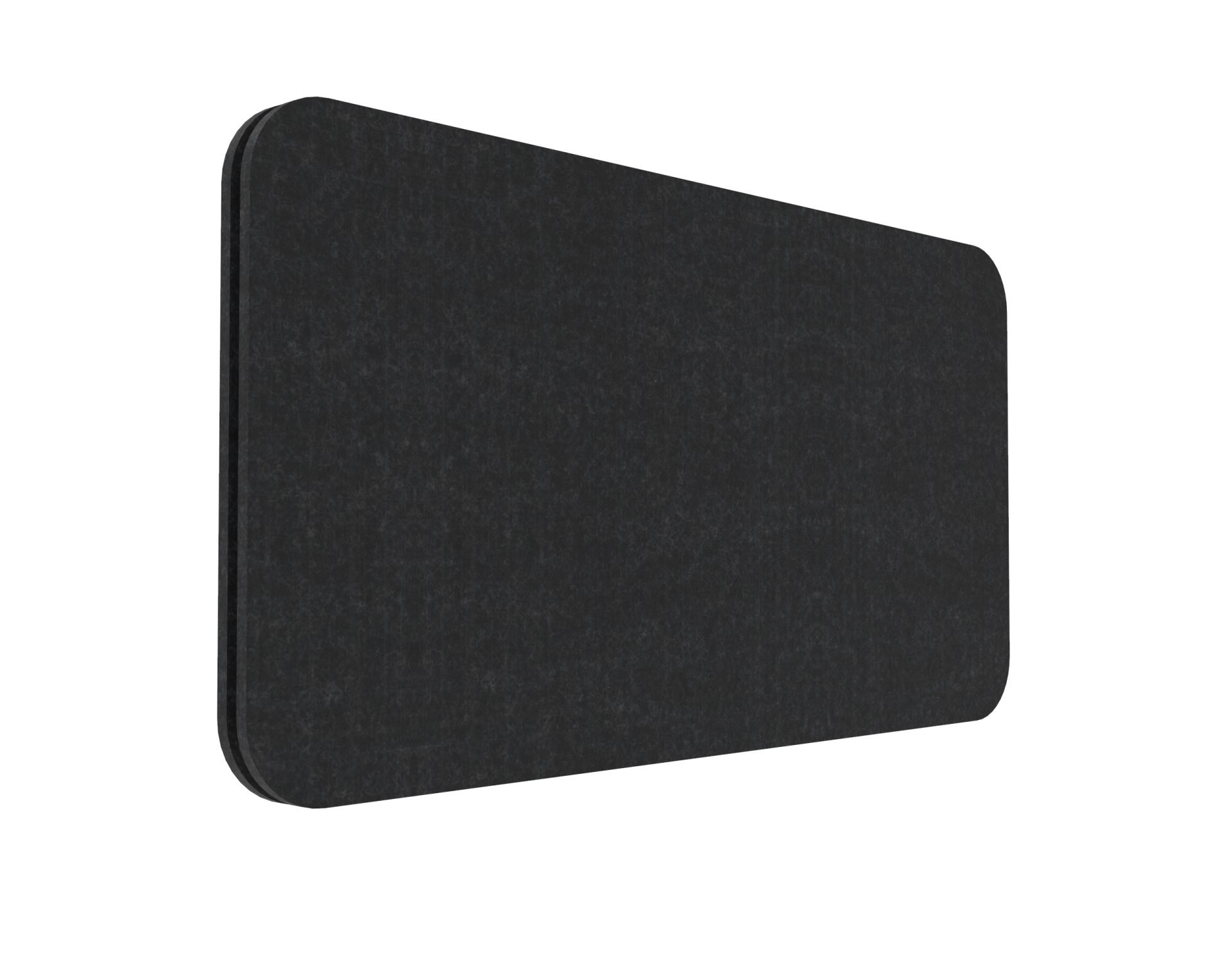 Rapidline Desk Mounted Eco Panel Screen – Black | 750mm W x 384mm H