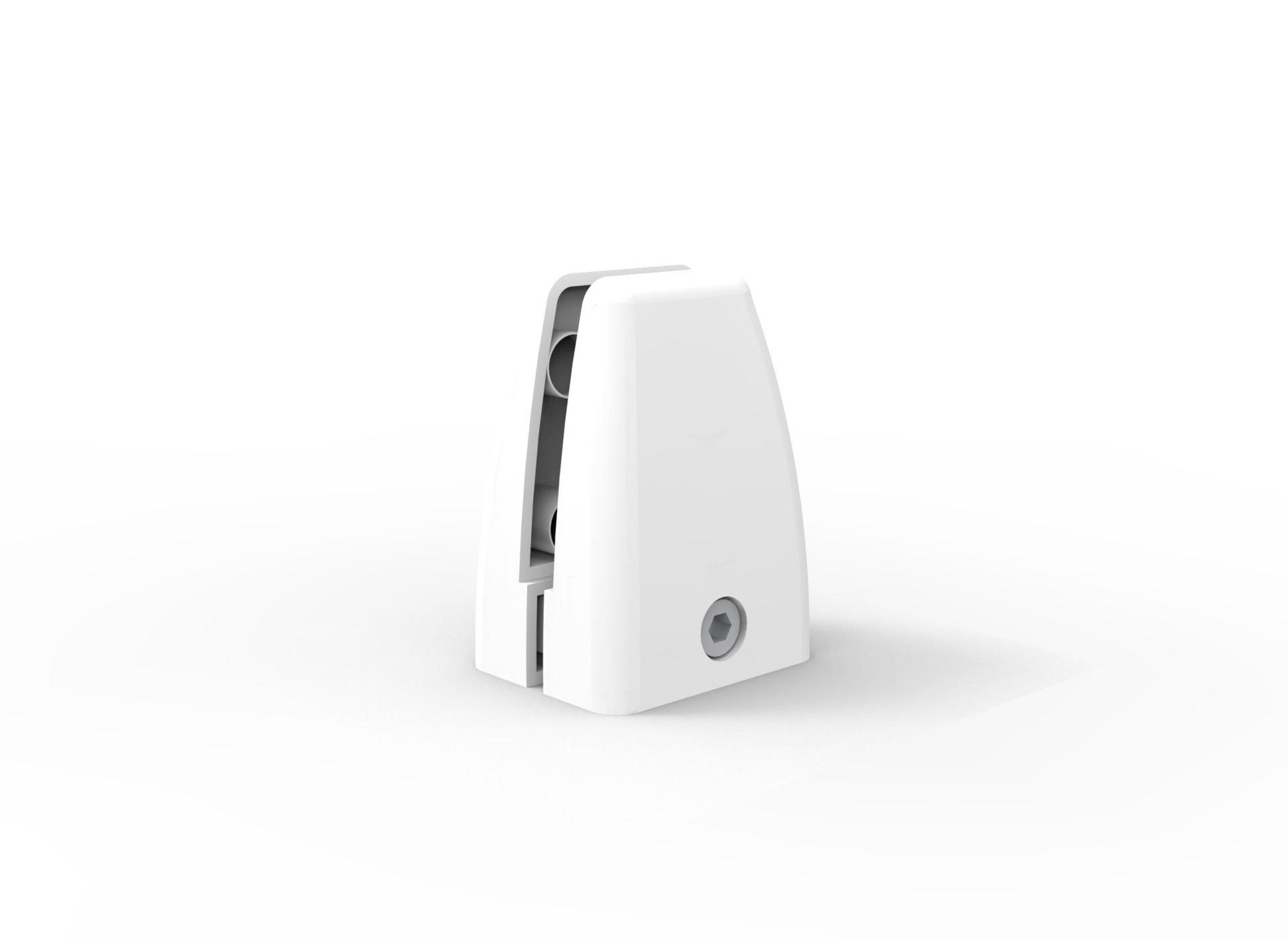 Rapidline Powder Coated Desk Clamp for Eco Panel Screens – White