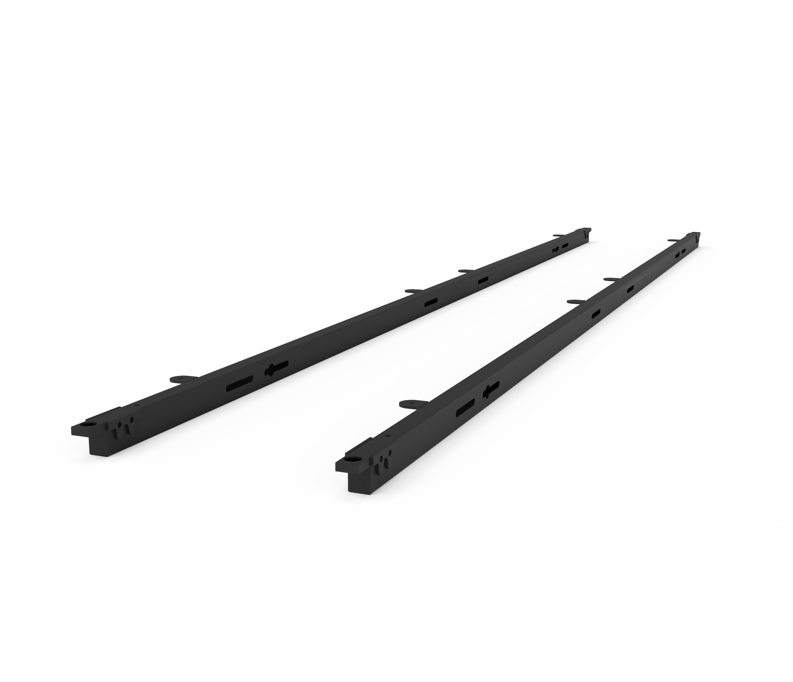 Deluxe Infinity & Eternity Telescopic Rail – Black P/C, 2326mm | Rapidline