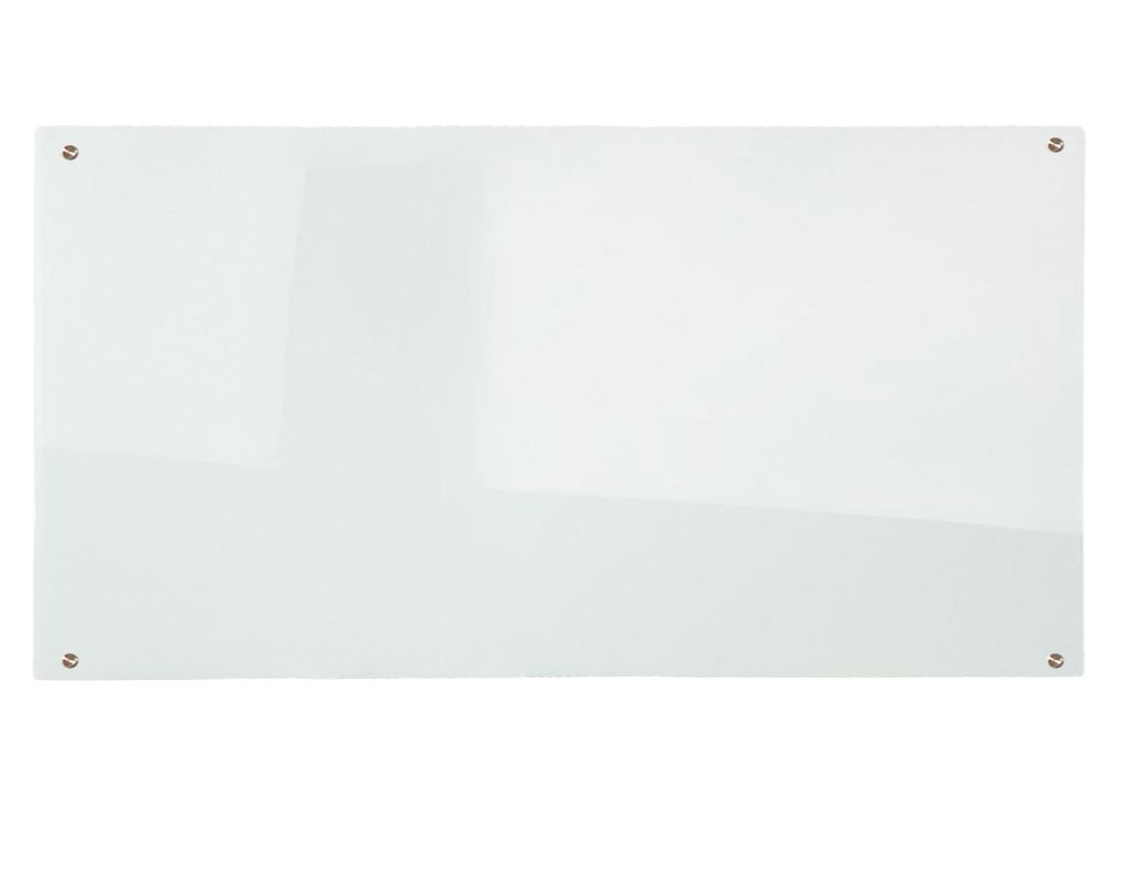 Rapidline Glass Writing Board – 2100mm W x 1200mm H | Stainless Steel Frame