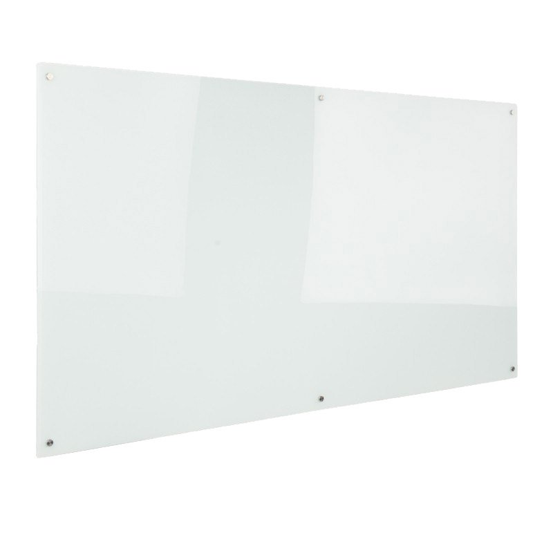 Rapidline Glass Writing Board – 2400mm W x 1200mm H | Stainless Steel Frame